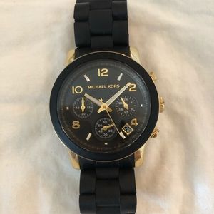 Michael Kors black and gold watch